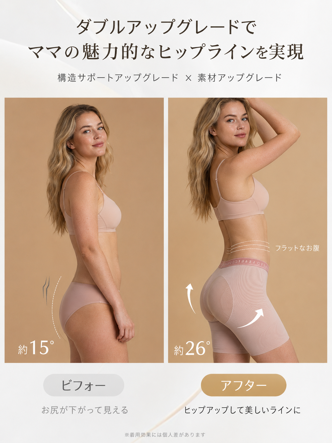 【お尻の垂れ、放置してない？】瞬间桃尻メイクガードル｜タイトなパンツも怖くない、3D上向きヒップ